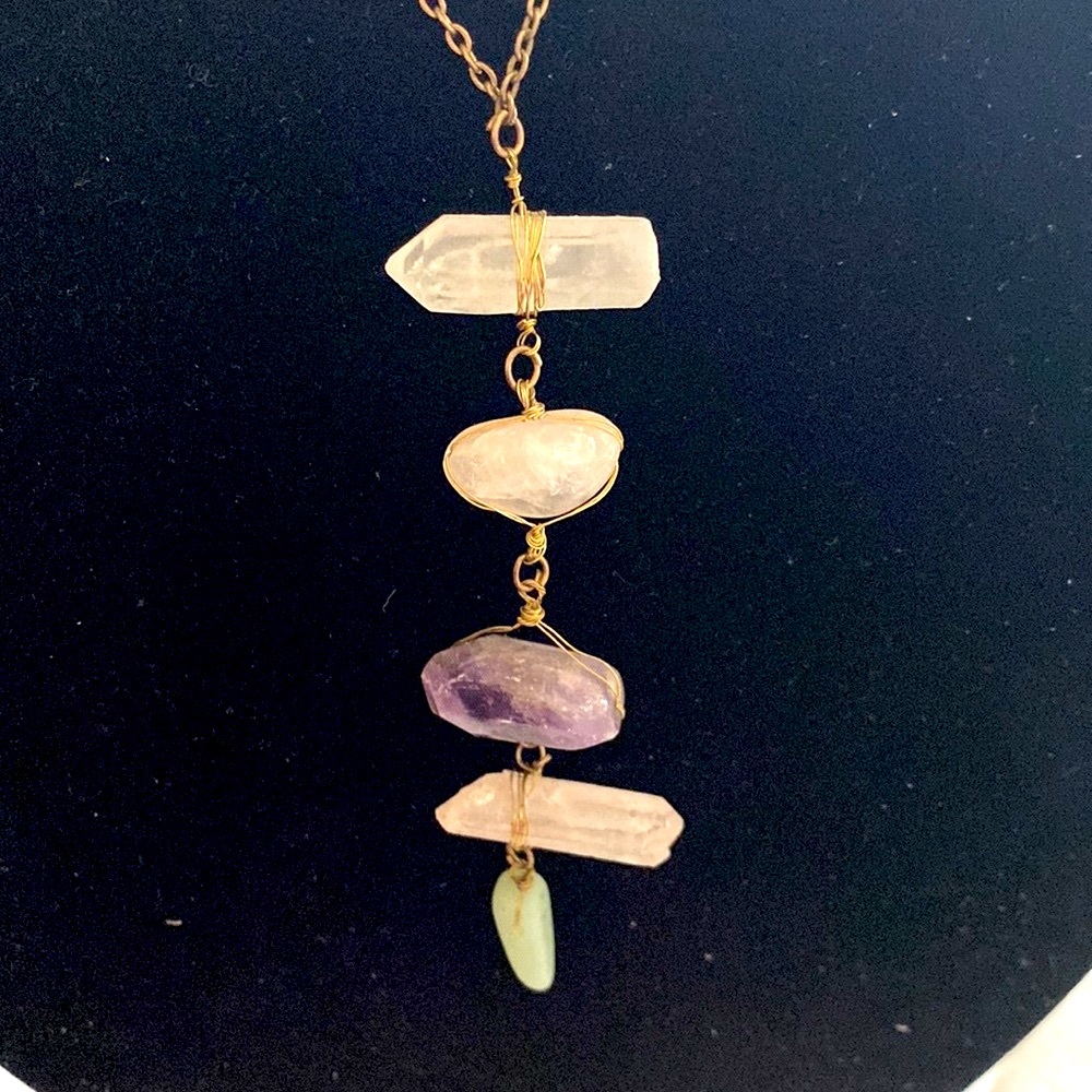 Genuine stones necklace.